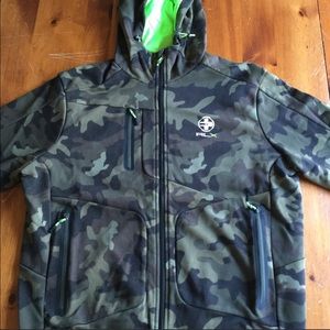 RLX Compact Fleece Full-Zip Hoodie Neon/Camo